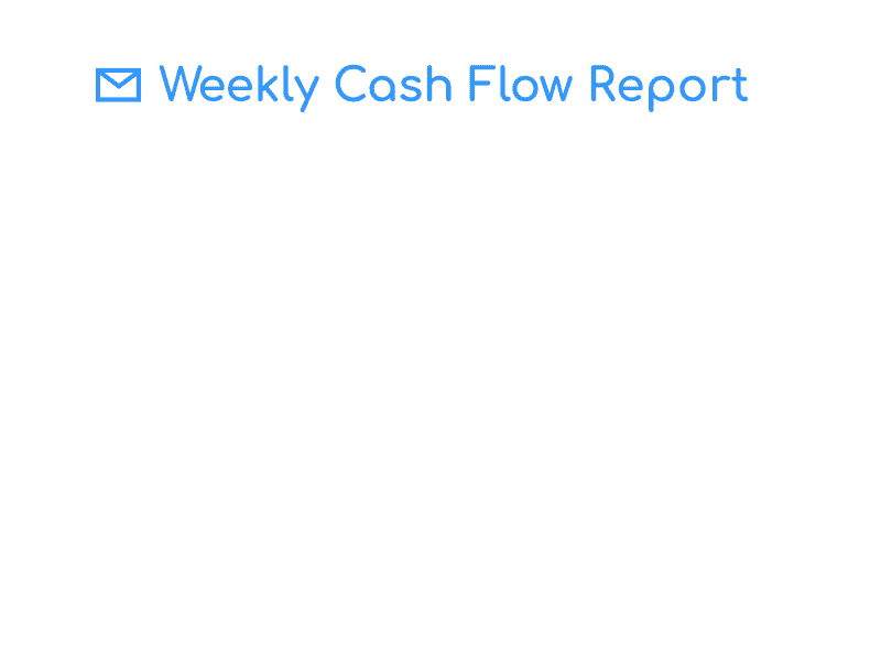 Get a free weekly cash flow report sent to your email | Elevate
