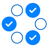 Illustration showing flexible selection of features that suit your business needs.